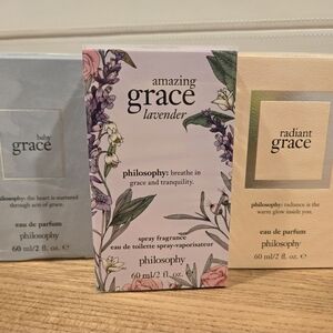 3 New Sealed In Box Full Size PHILOSOPHY GRACE Perfumes